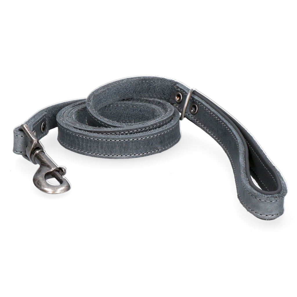 Spotted! Pro Leather Dog Leash Grey