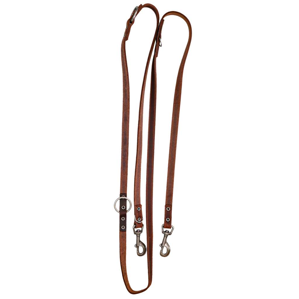 Spotted! Pro Leather Training Leash Brown 2 x 250 cm