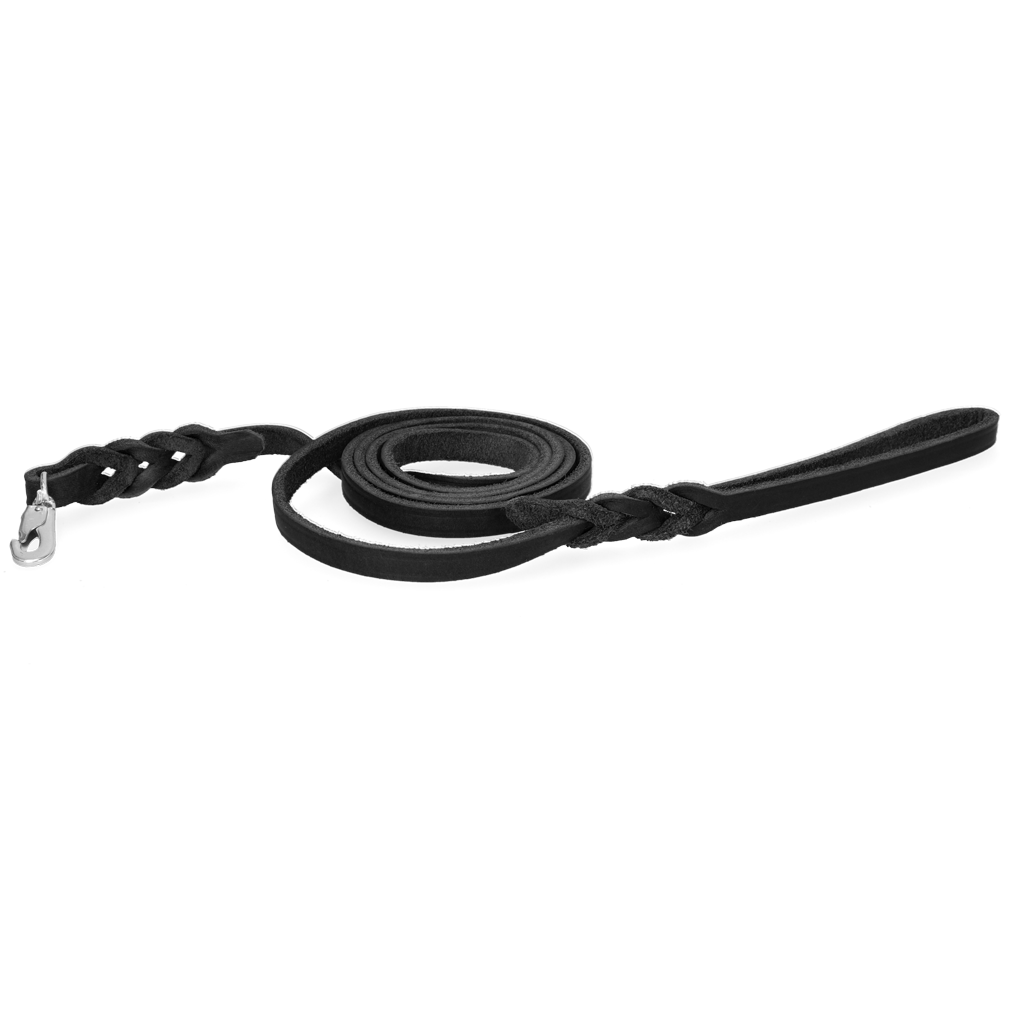 Spotted! Pro Leather Show Leash Black 1 x 180 cm (Clip Hook)