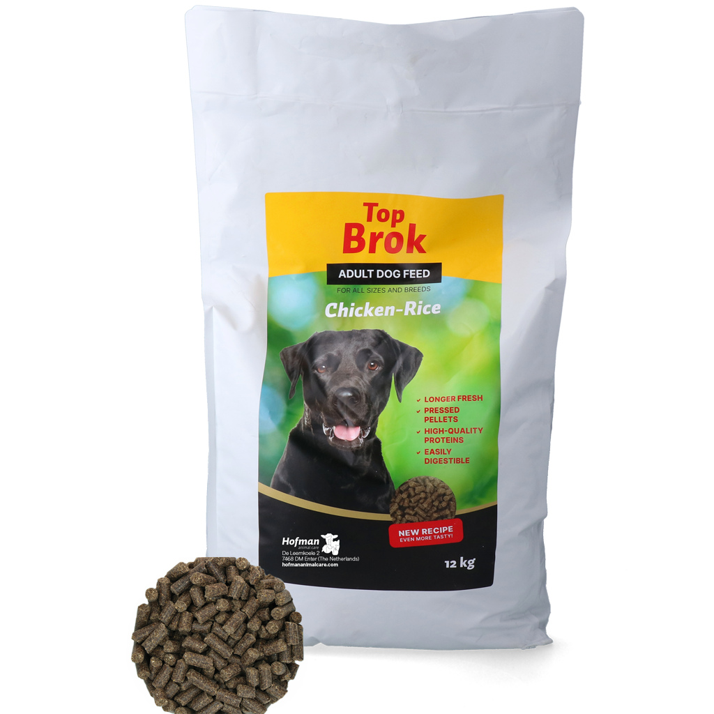 Topbrok Dog Pressed Kibble Chicken & Rice 12 kg