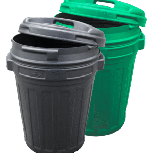 Storage Bucket with lid 70 litre Black