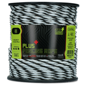 ZoneGuard 6 mm Plus fencing rope black and white 200 m