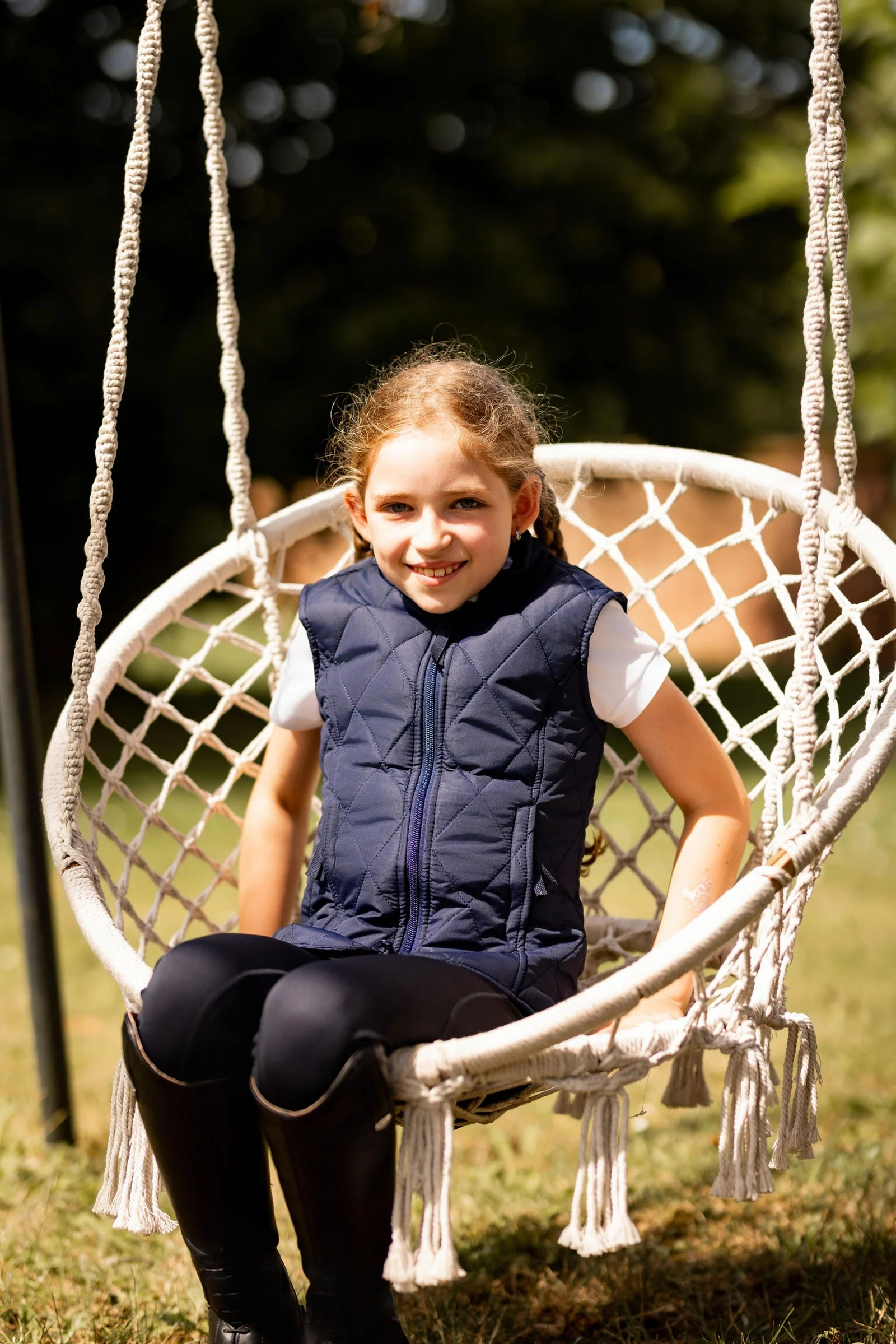 Horze Children´s Classic Quilted Riding Vest, navy - Image 5