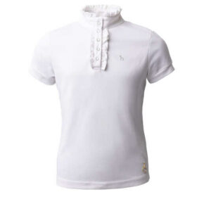 Horze Christel Kids Short Sleeve Ruffle Show Shirt