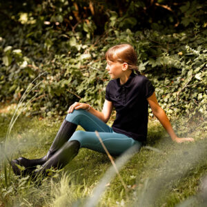 Horze Denise Kids Functional Short Sleeve Polo Shirt