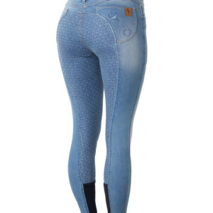 Horze Kaia Women's High Waist Denim Silicone Full Seat Breeches