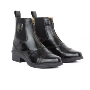 B Vertigo Women's Saturn Front-Zip Leather Jodhpur Boots