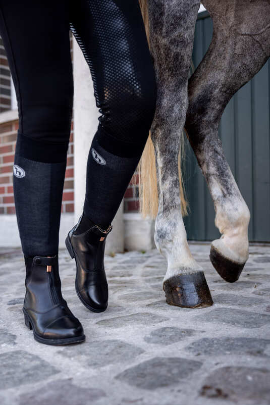 Horze Rose Leather Jodphur Boots with Front Zipper - Image 2