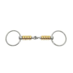 METALAB Loose Ring Snaffle - Magic System with vertical rollers, copper