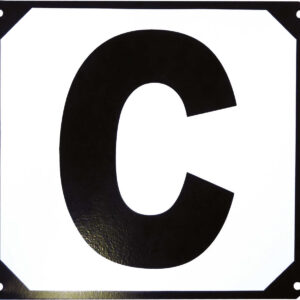 HIPPOTONIC set of 12 square letters on metal support