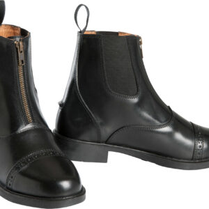 EQUITHÈME - Leather ankle boots with zip