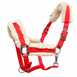 EQUITHÈME “Mouton synthétique” halter with synthetic lambskin COB