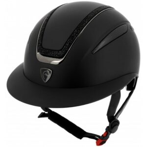 EQUITHEME - Agris - Helmet, matte black, wide visor LAMÉ