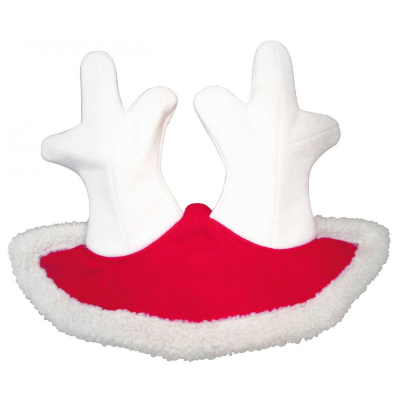 EQUITHÈME Earbonnet - Christmas - in the shape of a reindeer antler