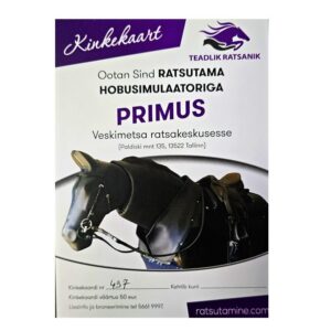 TEADLIK RATSANIK Kinkekaart ratsutamissimulaatorile (1 kord/45 min.)