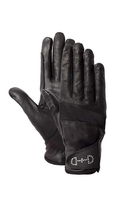 Horze Women's Leather Mesh Riding Gloves