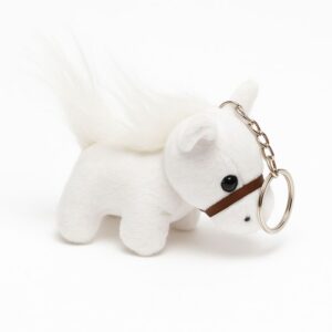 Soft key ring HORSY white