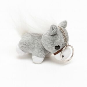 Soft key ring HORSY white/grey