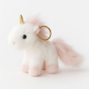 Soft key ring FLUFFY UNICORN pink