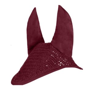HKM Wine red ear bonnet -Allround- (PONY)