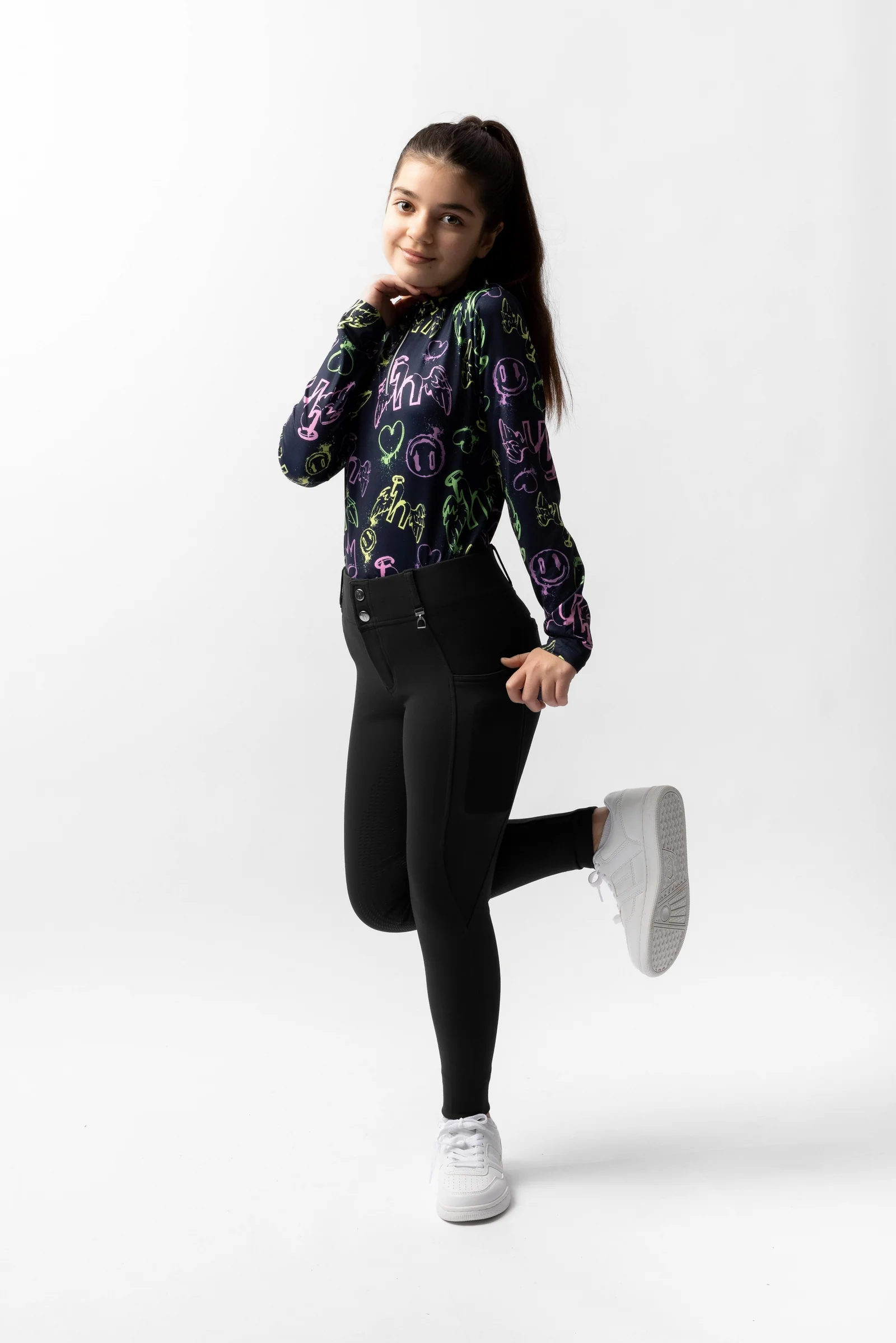 Horze Mira Kids´ Full Grip Breeches - Image 10