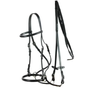 Horze Leather Bitless Bridle - Black (PONY)